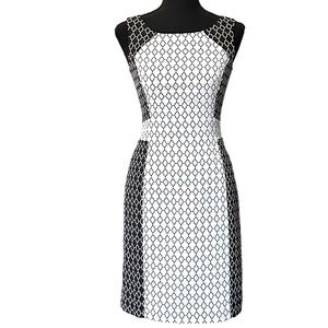 Antonio Melani Black and White Sheath Dress